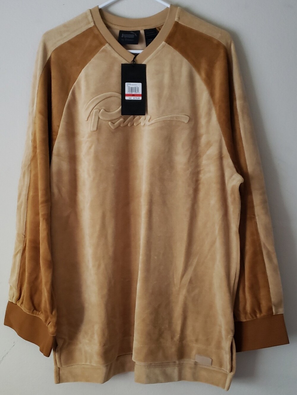 Fenty x Puma Velour Oversized 2 Tone Dark Gold Sweater